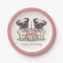 Joyeux Carlin d'anniversaire Chiens Cupcake