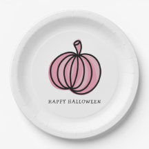 Joyeux Citrouille rose d'Halloween