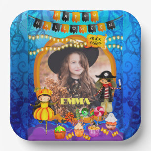 Assiettes En Carton Joyeux déguisement d'Halloween Fête d'enfants Célé