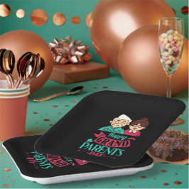 Assiettes En Carton Joyeux Grand-parents Jour mot art