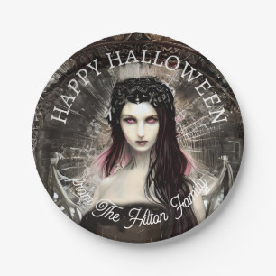 Assiettes En Carton Joyeux Halloween Ange Tombé Steampunk Gothique