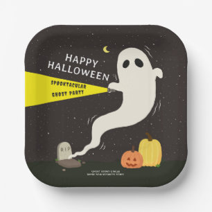 Assiettes En Carton JOYEUX HALLOWEEN Fête Fantôme Spectaculaire