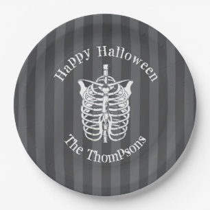 Assiettes En Carton Joyeux Halloween mignon squelette Éffrayant effray