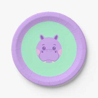 Assiettes En Carton Joyeux Hippo