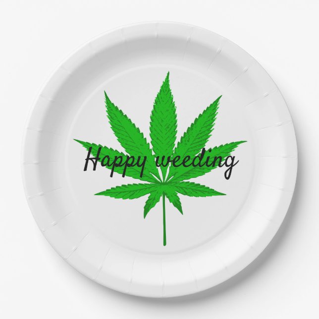 Assiettes En Carton Joyeux jeu de Mariage Weeding (Devant)