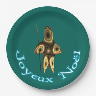Assiettes En Carton Joyeux Noё l - Chasseur inuit fragile