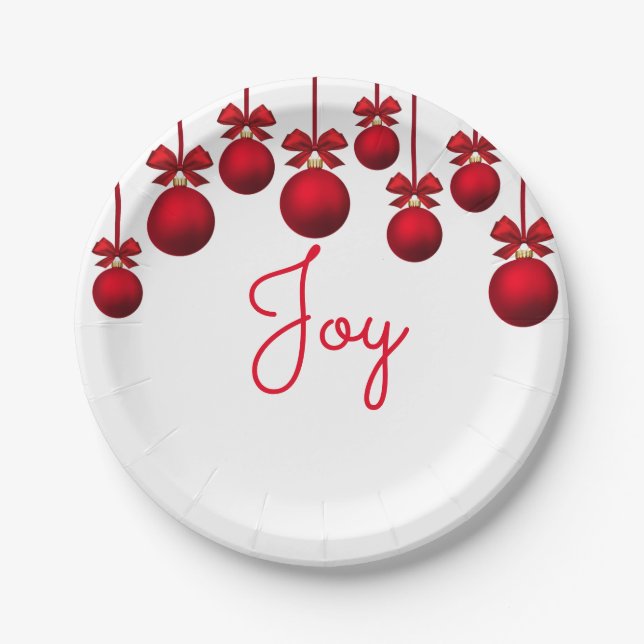 Assiettes En Carton Joyeux Noël (Devant)