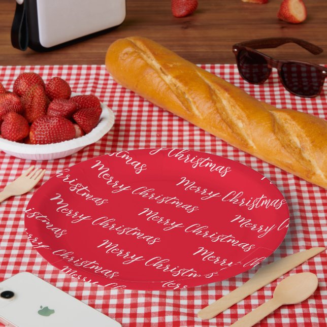 Assiettes En Carton Joyeux Noël (Pique-nique)