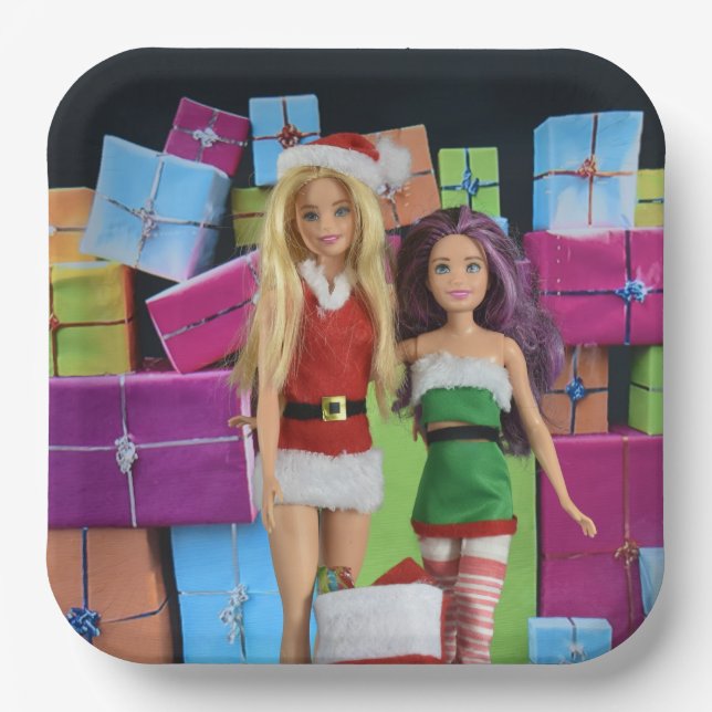 Assiettes En Carton Joyeux Noël. (Recto)