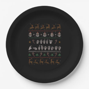Assiettes En Carton Joyeux Noël - ASL American Sign Language II