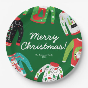 Assiettes En Carton Joyeux Noël Doux moche Plaque de papier