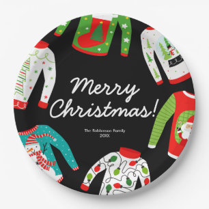 Assiettes En Carton Joyeux Noël Doux moche Plaque de papier