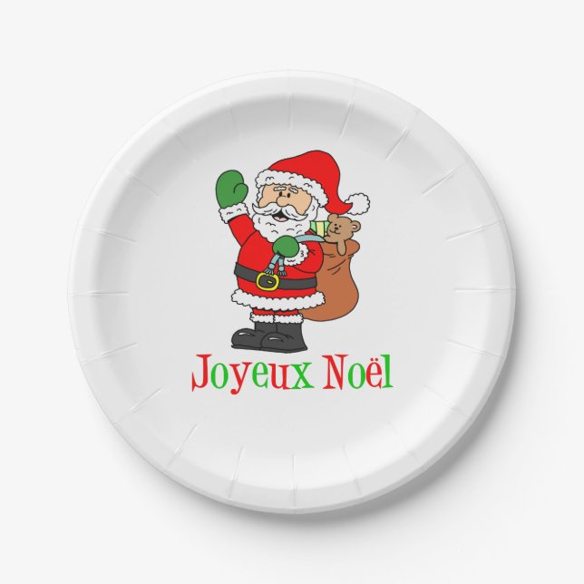 Assiettes En Carton Joyeux Noel Français Noël (Devant)