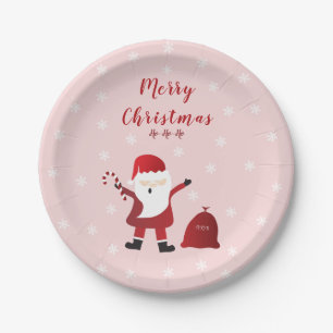 Assiettes En Carton Joyeux Noël Ho Ho Ho Santa Claus