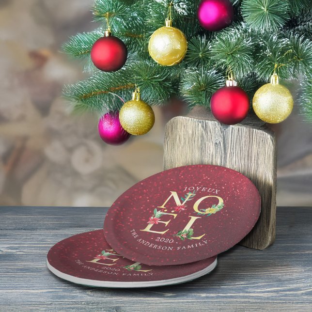 Assiettes En Carton Joyeux Noel Joyeux Noël Joyeux voeux du Nouvel An (Créateur téléchargé)