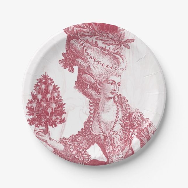 Assiettes En Carton Joyeux Noel Marie Antoinette (Devant)