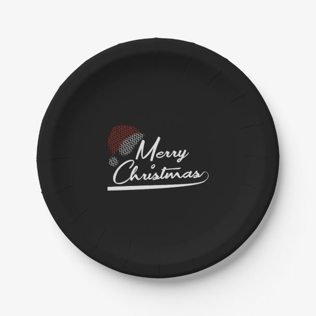 Assiettes En Carton Joyeux Noël Noël présent Père Noël (Devant)