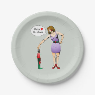 Assiettes En Carton Joyeux Noël Petit Lutin