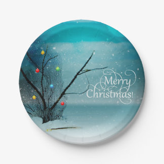 Assiettes En Carton Joyeux Noël - plaques à papier 7"