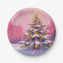 Joyeux Noël rose | Fêtes aquarelle