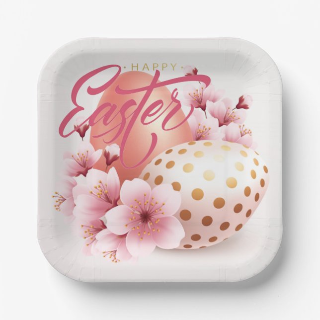 Assiettes En Carton Joyeux Pâques (Recto)