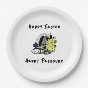Assiettes En Carton Joyeux Pâques et Pâques interconfessionnels