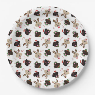 Assiettes En Carton Joyeux Pawlidays Labrador Retriever Dogs