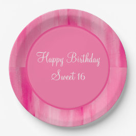 Assiettes En Carton Joyeux Sweet 16 Plats Pink Plat Personnalisés