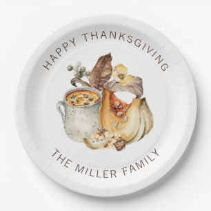 Assiettes En Carton Joyeux Thanksgiving