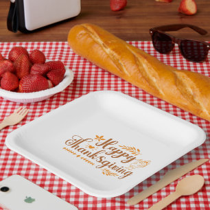 Assiettes En Carton Joyeux Thanksgiving