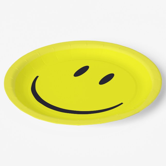 Assiettes En Carton Joyeux visage (Angle)