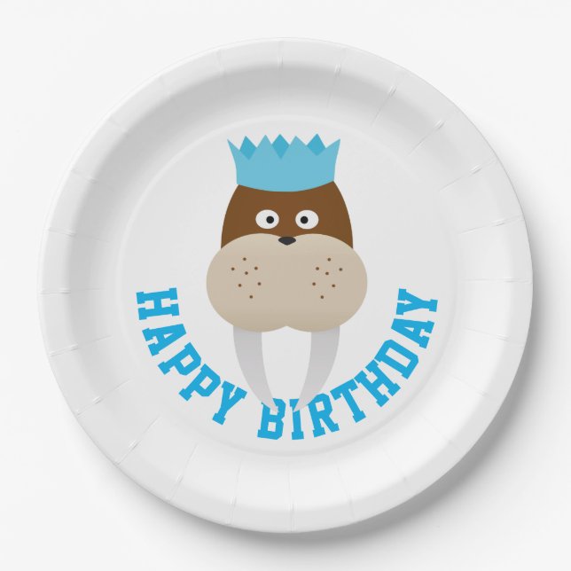 Assiettes En Carton Joyeux Walrus (Devant)