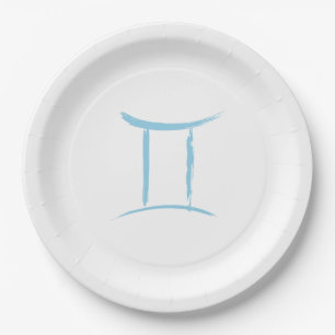 Assiettes En Carton Jumeaux GEMINI Mai Juin Zodiaque Astrologie Annive