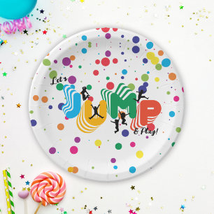 Assiettes En Carton Jump Play Trampoline Park Party Anniversaire de en