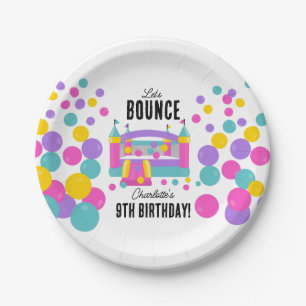 Assiettes En Carton Jumping Bouncy Castle Girls Birthday Party