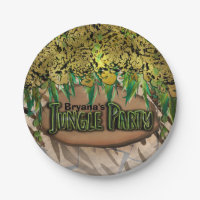 JUNGLE PARTY Gold Glam Poster de animal
