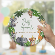 Jungle Safari Kids Birthday Party Paper Plates