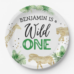Assiettes En Carton Jungle Safari Wild un anniversaire