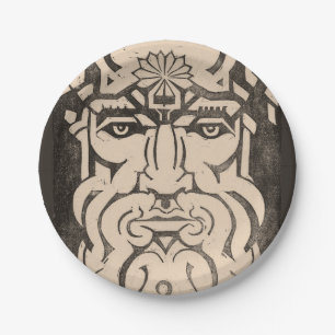 Assiettes En Carton Jupiter Zeus Roi des Dieux Mythologie grecque Noir