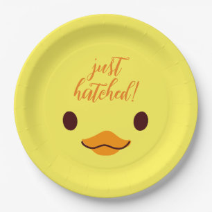 Assiettes En Carton Juste Hatché Nouveau bébé poussin jaune