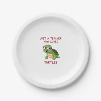 Assiettes En Carton Juste un professeur qui aime les tortues amateur d