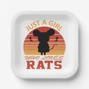 Assiettes En Carton Juste une fille qui aime les rats