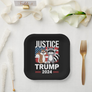 Assiettes En Carton Justice Pour Peanut Win Trump 2024