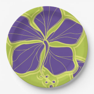 Assiettes En Carton Kailua Hibiscus Hawaiian Ingénié Floral