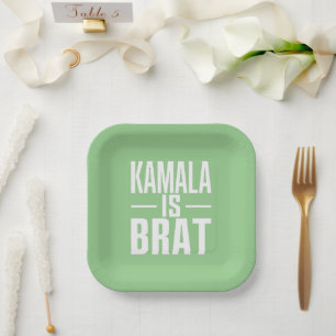 Assiettes En Carton Kamala est Brat