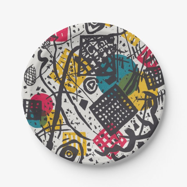 Assiettes En Carton Kandinsky Small Worlds V Classic Abstrait (Devant)