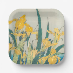 Assiettes En Carton Katsushika Hokusai - Grasshopper et Iris