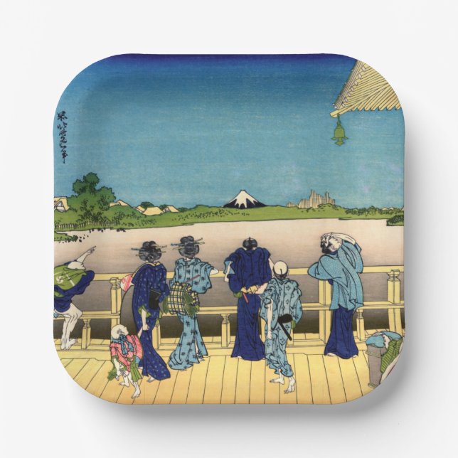 Assiettes En Carton Katsushika Hokusai - Salle de Sazai, Temple 500 Ra (Recto)