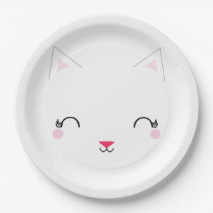 Assiettes En Carton kawaii kitty CAT BIRTHDAY party plaque papier 3