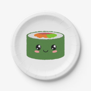 Assiettes En Carton Kawaii Sushi